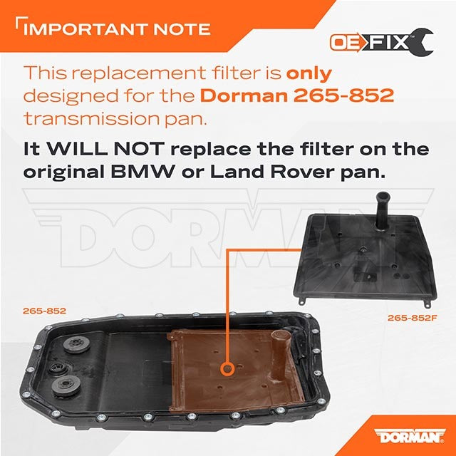 Dorman 265-852F Trans Pan Filter 2002-2014 Land Rover Range Rover Sport - view 6