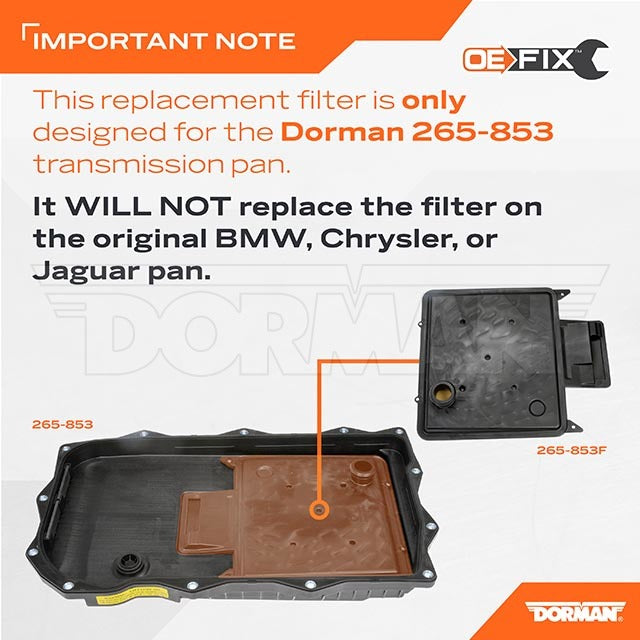 Dorman 265-853F Trans Pan Filter 2010-2023 BMW X6 - view 5