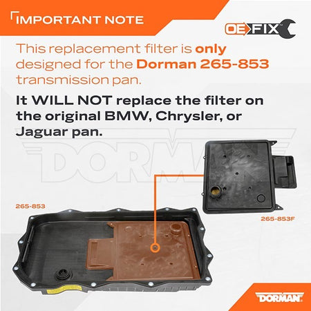 Dorman 265-853F Trans Pan Filter 2010-2023 BMW X6 - view 5