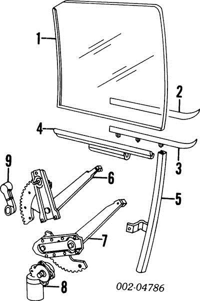 Ford F150 Window Regulator Crank Assembly Right Passenger Side OEM