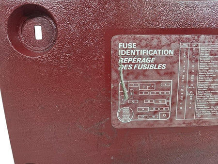 87-91 Ford F150 F250 F350 Bronco LH Dash Fuse Panel Cover Red OEM E7TB