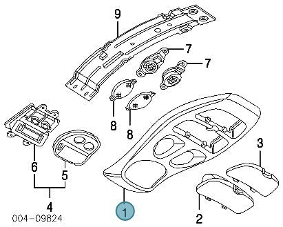 Dodge Dakota Overhead Console 2000 TE31TL2AA  OEM