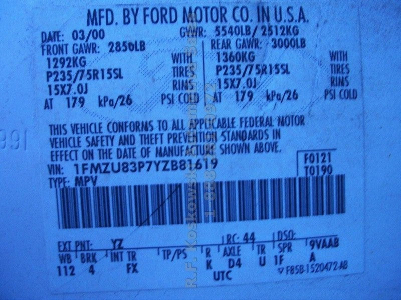 Interior Quarter Panel Access Cover fits Ford Explorer Tan F67B-784540