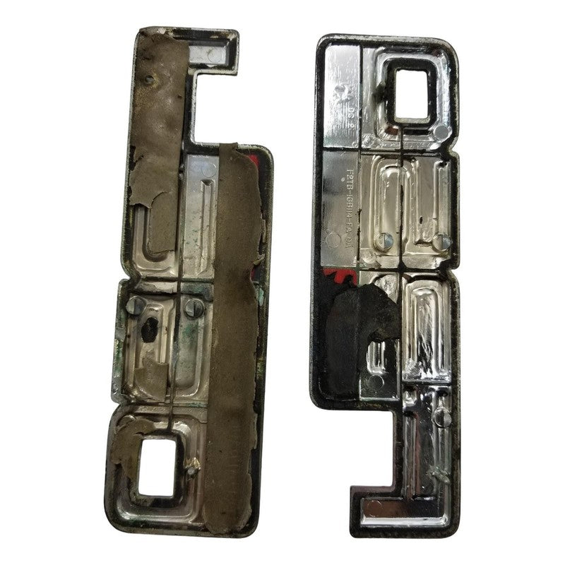 92-96 Ford F-250 XLT Fender Emblem Pair Black Chrome OEM F2TB-16B114