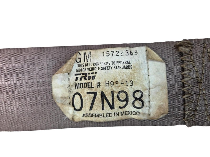 98 - 03 Chevrolet Blazer Left Rear Seat Belt Retractor Assembly GMC Ji