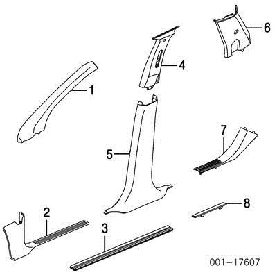 15839292  Right Front Windshield Garnish Molding 03 Saturn VUE Passeng