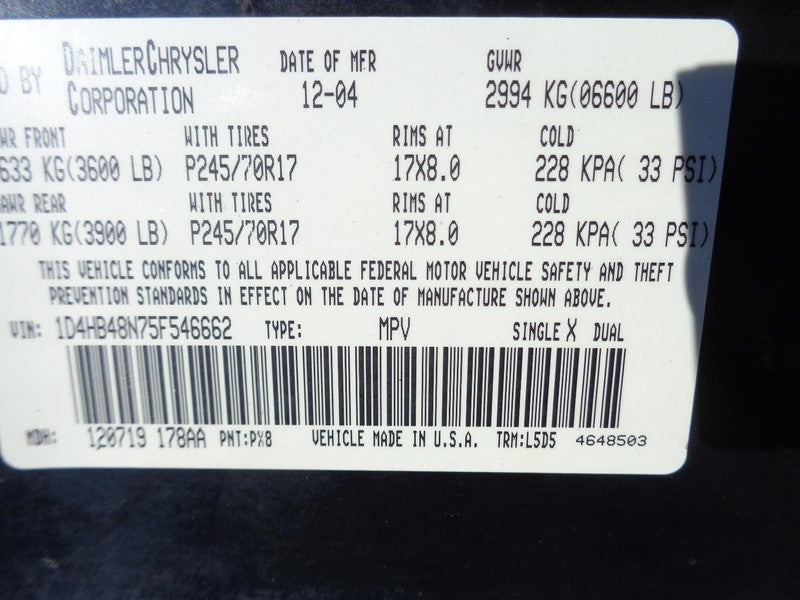 Dodge Durango Fuel Injection Rail OEM 53032721AA 4.7 L Dakota Ram