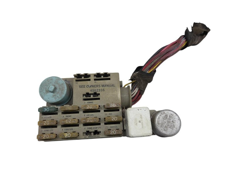 1986 Dodge D100 Fuse Box 4362316