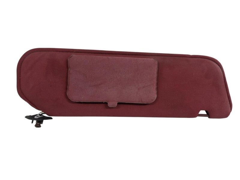 89-92 Ford Ranger Bronco II RH Passenger Sun Visor Red Cloth w Mirror 
