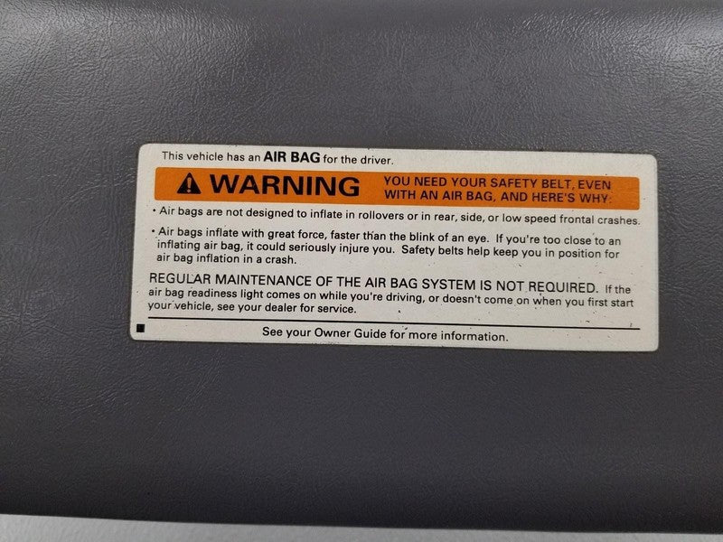 94-96 Ford F150 F250 Bronco LH Driver Sun Visor Gray Vinyl Air Bag Lab