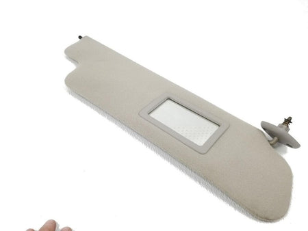 97-98 Ford F150 F250 RH Passenger Sun Visor Graphite Gray Cloth w Mirr