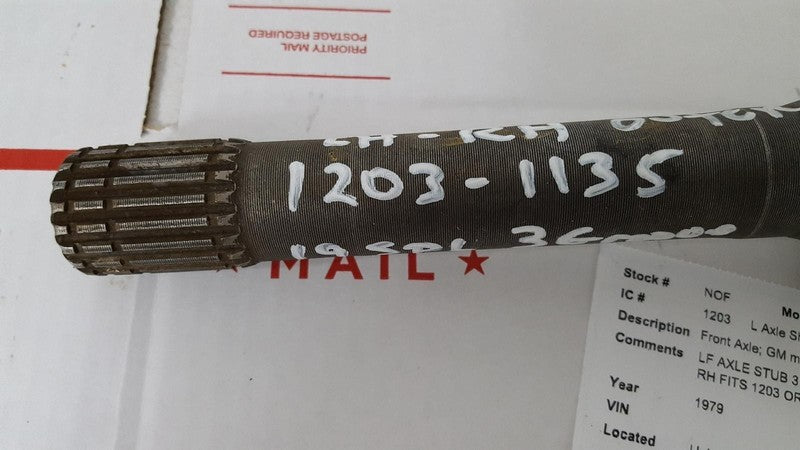 Outer Axle Stub fits 73 - 87 Chevrolet K10 GMC K15 OEM 15521884