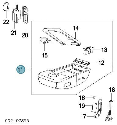 Ford F150 60/40 Seat Center Arm Rest Storage Bin Assembly 97 98 99 00 