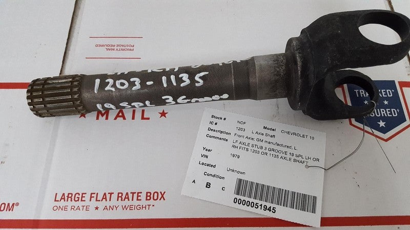 Outer Axle Stub fits 73 - 87 Chevrolet K10 GMC K15 OEM 15521884