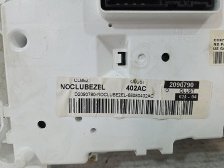 11 - 13 Jeep Compass Dash Instrument Cluster Assembly 68080402AC Patri
