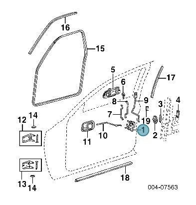 Door Latch fits Dodge Dakota Left Driver Side Power Locks 00 68261043A