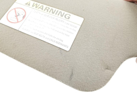 97-03 Ford F150 F250 RH Passenger Sun Visor Gray Cloth with Strap No M