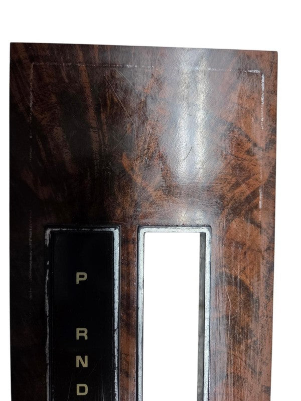 1978-1987 Cutlass Console Shifter Top Plate Chrome & Burl Woodgrain GM