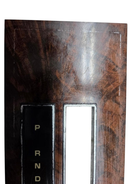 1978-1987 Cutlass Console Shifter Top Plate Chrome & Burl Woodgrain GM