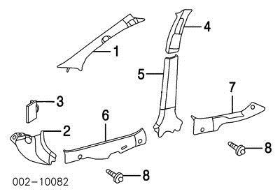 Ford Escape Kick Panel Interior Right Passenger Side 07 06 05 04 03 02