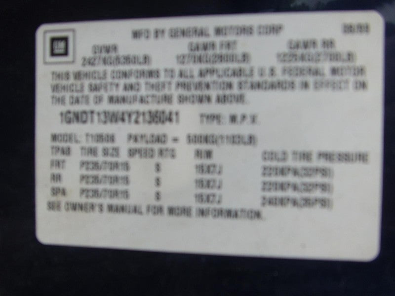 Chevrolet GMC Oldsmobile Blazer Bravada Jimmy S10 Sonoma Radiator Supp