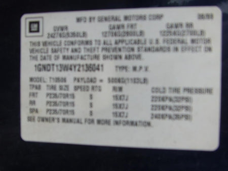 Chevrolet GMC Oldsmobile Blazer Bravada Jimmy S10 Sonoma Radiator Supp