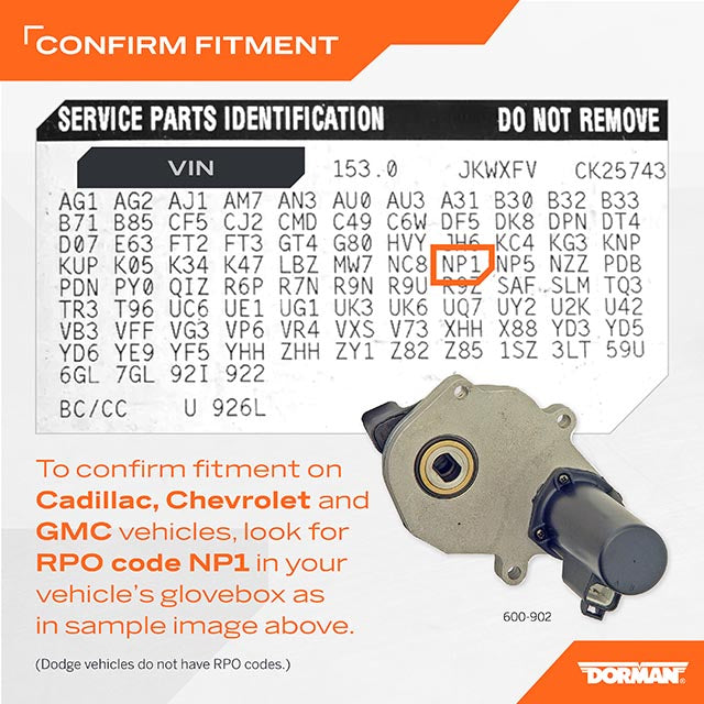 Dorman 600-902 Transfer Case Motor 1996-2002 Chevrolet K2500 - view 3