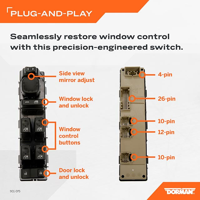 Dorman 901-075 Window Switch 2003-2007 Cadillac Escalade - view 5