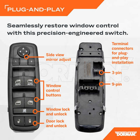 Dorman 901-473 Window Switch 2007-2020 Dodge Grand Caravan - view 4