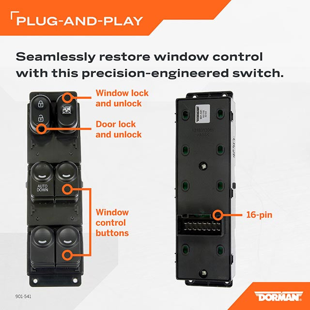 Dorman 901-541 Window Switch 2013-2020 Hyundai Accent - view 5