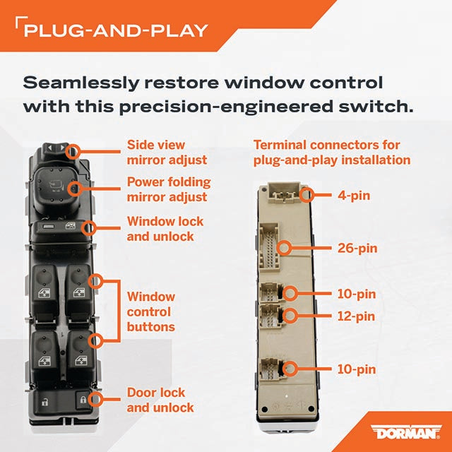 Dorman 920-020 Window Switch 2003-2007 Cadillac Escalade - view 5