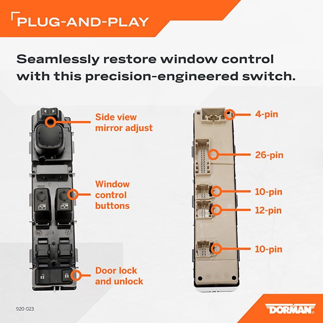 Dorman 920-023 Window Switch 2003-2007 Chevrolet Silverado 1500 - view 5