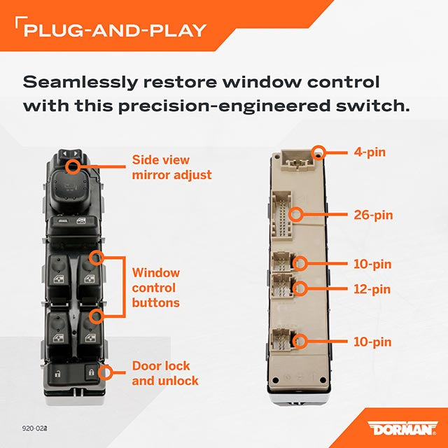Dorman 920-024 Window Switch 2003-2007 Chevrolet Silverado 1500 - view 5