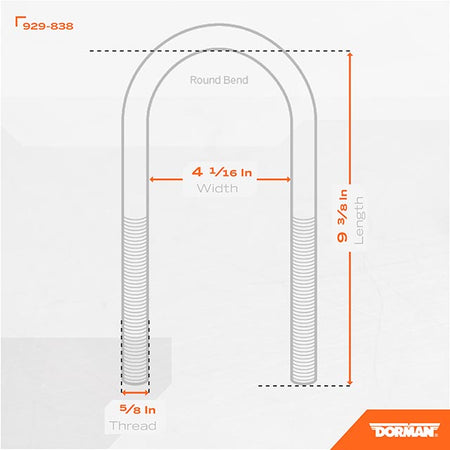 Dorman 929-838 U-Bolt Kit 1967-1991 GMC Jimmy - view 5